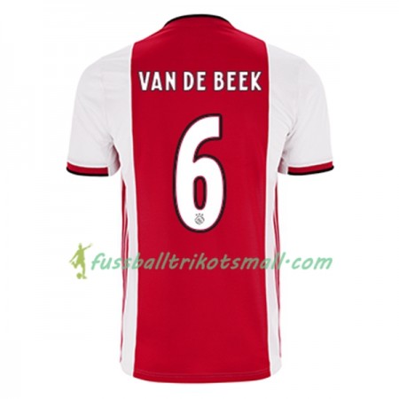 Fußballtrikots Ajax Amsterdam Donny van de Beek 21 2019-2020 Kurzarm Heimtrikotsatz kaufen